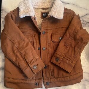 GAP Kids Tan Sherpa Jean Jacket